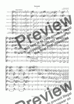 page one of Juon - Serenade Op.85 for clarinet choir