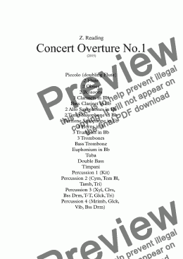 page one of Concert Overture No.1
