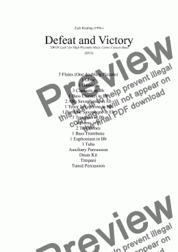 page one of Defeat and Victory