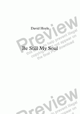 page one of Be Still My Soul