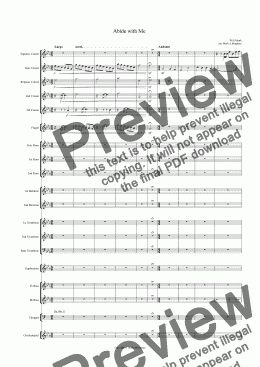 page one of Abide with Me (for Youth Brass Band)