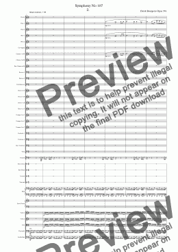 page one of Symphony No 107 2nd movt