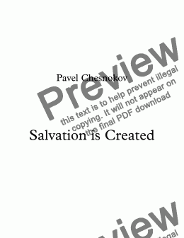 page one of Salvation is Created