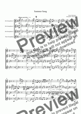 page one of Henriques (Fini) - Summer Song for AAAT saxophones