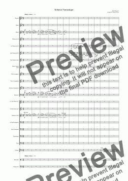page one of Scherzo Fantastique Op. 25 (CB)