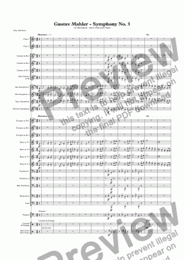 page one of Gustav Mahler - Symphony No. 3