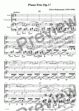page one of Andante from Piano Trio Op.17