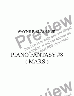 page one of PIANO FANTASY #8 ( MARS )