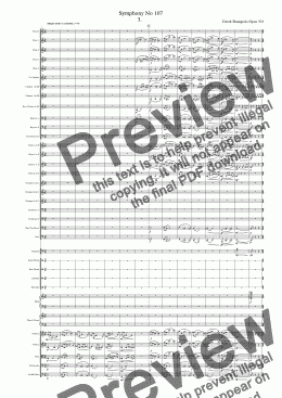 page one of Symphony No 107 3rd movt