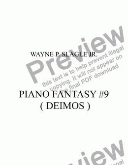 page one of PIANO FANTASY #9 ( DEIMOS )
