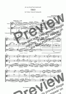 page one of Hennessy - Trio Op.54 for Violin, Viola and Cello