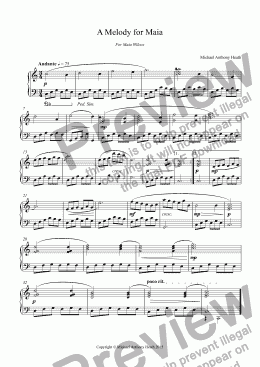 page one of A Melody for Maia