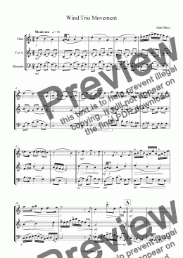 page one of Wind Trio Movement