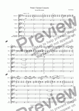 page one of Petite Clarinet Concerto - Movement 2
