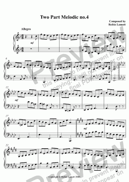 page one of Two Part Melodic no.4