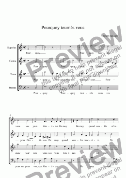 page one of Pourquoy tournés vous (Janequin)
