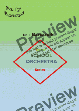 page one of EASIER SCHOOL ORCHESTRA SERIES 1 Barcarolle