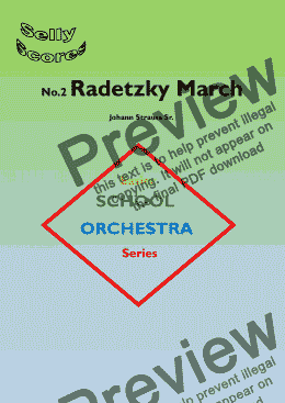 page one of EASIER SCHOOL ORCHESTRA SERIES 2 Radetzky March