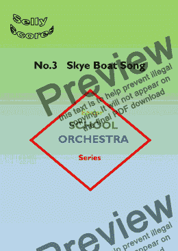 page one of EASIER SCHOOL ORCHESTRA SERIES 3 Skye Boat Song