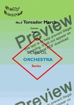 page one of EASIER SCHOOL ORCHESTRA SERIES 5 Toreador March