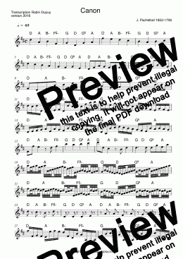 page one of Pachelbel - Canon - 파헬벨의 카논 - カノン (パッヘルベル) - Канон Пахельбеля - PDF - lead sheet Melody + chords