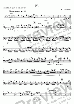 page one of Hurlstone, Klavier-Trio in G – IV. Satz, vc