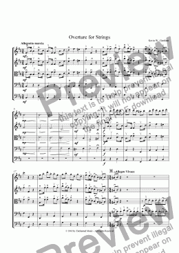 page one of Overture for Strings