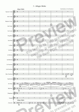 page one of BRASS BAND - Suite, Opus 14 - Mvt. 3 - Allegro Molto