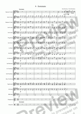 page one of BRASS BAND - Suite, Opus 14 - Mvt. 4 - Sostenuto