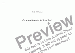 page one of Christmas Serenade for Brass Band by David Wheatley