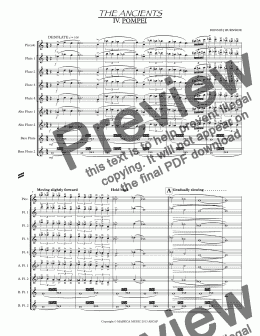page one of IV. POMPEI (flute choir)
