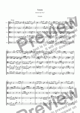 page one of Arcangelo Corelli Sonata Op.5 No.7 [string orchestra]