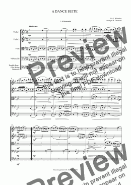 page one of Whittaker - A Dance Suite for string orchestra