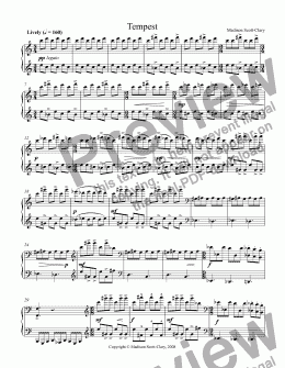 page one of Tempest (piano)