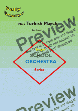 page one of EASIER SCHOOL ORCHESTRA SERIES 9 Turkish March