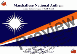 page one of Marshall Islands National Anthem ’’Forever Marshall Islands’’ for Brass Quintet (MFAO World National Anthem Series)