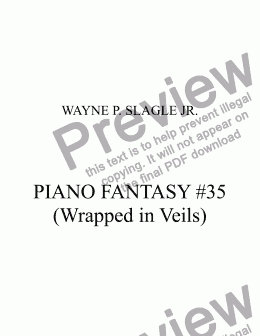 page one of PIANO FANTASY #35  (Wrapped in Veils)