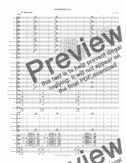 page one of SYMPHONY No.1
