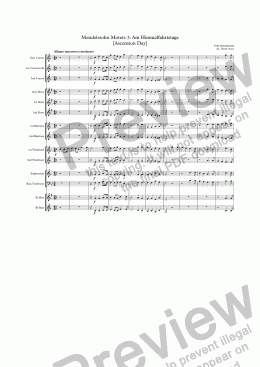 page one of Mendelssohn Motets 3: Am Himmelfahrtstage [Ascension Day]