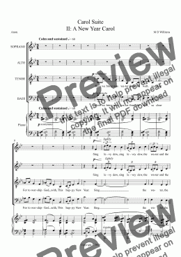 page one of Carol Suite II: A New Year Carol