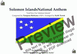 page one of Solomon Islands National Anthem (God Save Our Solomon Islands) for Brass Quintet (MFAO World National Anthem Series)