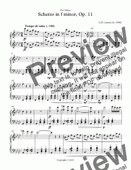 page one of Scherzo in f minor, Op. 11