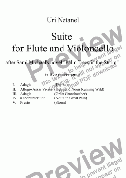 page one of Suite for Flute and Violoncello