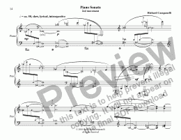 page one of Piano Sonata 2cd movement