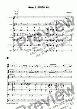 page one of I Wanna Be Number One [Jazz vocal 6tet]