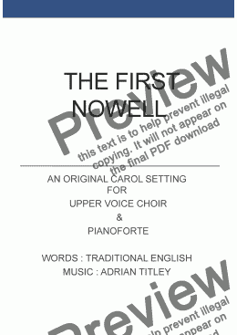 page one of The First Nowell (SA)