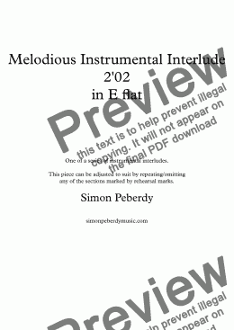 page one of Instrumental Interlude 2’02 for 2 flutes, guitar and/or piano