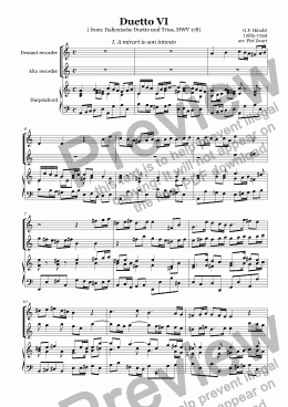 page one of Duetto VI (Händel)