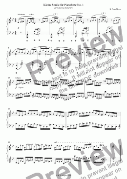 page one of Kleine Studie für Piano No.1