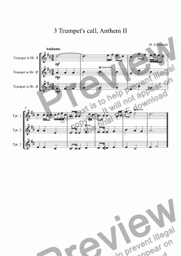 page one of 3 Trumpet’s call, Anthem II